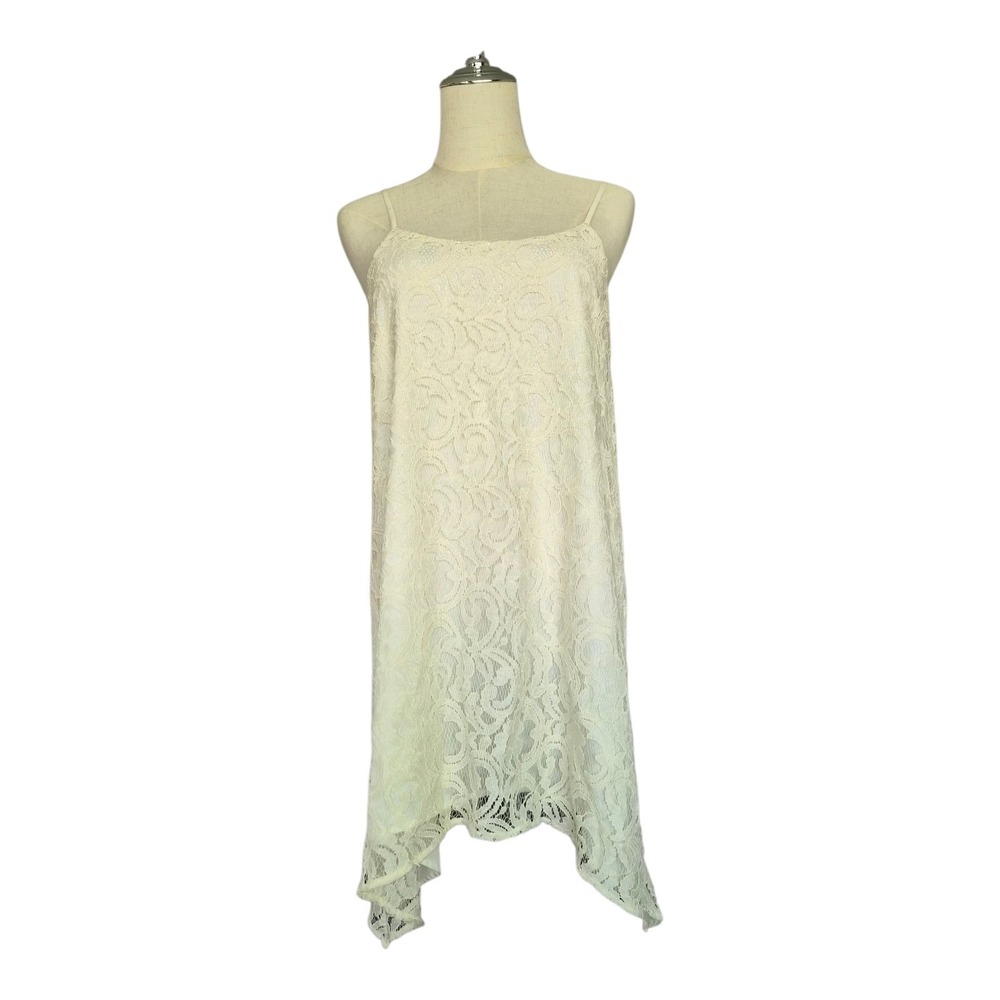 BCBGeneration Ivory Lace Slip Dress XXS Spaghetti‎ Strap Graduation Bridal Mini